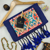 Royal Blue Handloom Cotton Saree With Designer Blouse