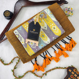 Golden Handloom Cotton Saree With Designer Blouse