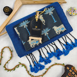 Firozi Handloom Cotton Saree With Designer Blouse