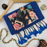 Firozi Handloom Cotton Saree With Designer Blouse