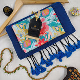 Firozi Handloom Cotton Saree With Designer Blouse