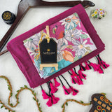 Pink Handloom Cotton Saree With Designer Blouse