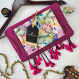 Pink Handloom Cotton Saree With Designer Blouse