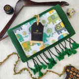 Green Handloom Cotton Saree With Designer Blouse