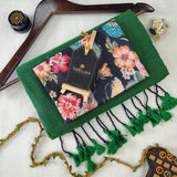 Green Handloom Cotton Saree With Designer Blouse