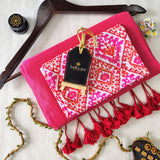 Gajri Handloom Cotton Saree With Designer Blouse