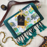 Rama Handloom Cotton Saree With Designer Blouse