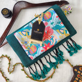 Rama Handloom Cotton Saree With Designer Blouse