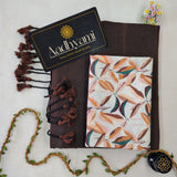 Brown Handloom Cotton Saree With Designer Blouse