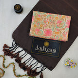 Brown Handloom Cotton Saree With Designer Blouse
