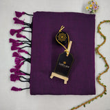 Wine Handloom Cotton Saree With Designer Blouse
