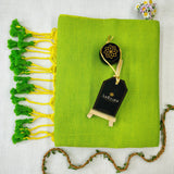 Perrot Handloom Cotton Saree With Designer Blouse