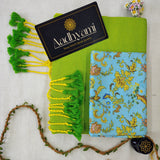 Perrot Handloom Cotton Saree With Designer Blouse