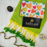 Perrot Handloom Cotton Saree With Designer Blouse