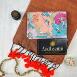 Orange Handloom Cotton Saree With Designer Blouse