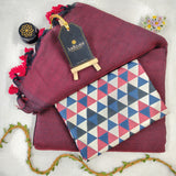 Maroon Handloom Cotton Saree With Designer Blouse