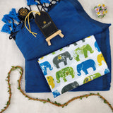 Firozi Handloom Cotton Saree With Designer Blouse