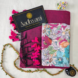 Pink Handloom Cotton Saree With Designer Blouse