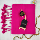 Pink Handloom Cotton Saree With Designer Blouse