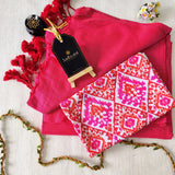 Gajri Handloom Cotton Saree With Designer Blouse