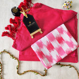 Gajri Handloom Cotton Saree With Designer Blouse