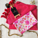 Gajri Handloom Cotton Saree With Designer Blouse