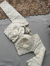 Wine Khadi Cotton Saree With Embrodery Work Stitched Blouse