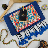 Firozi Handloom Cotton Saree With Designer Blouse