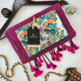 Pink Handloom Cotton Saree With Designer Blouse