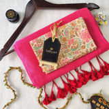 Gajri Handloom Cotton Saree With Designer Blouse