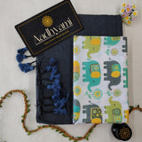 Grey Handloom Cotton Saree With Designer Blouse