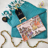 C Green Handloom Cotton Saree With Designer Blouse