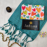 C Green Handloom Cotton Saree With Designer Blouse