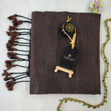 Brown Handloom Cotton Saree With Designer Blouse