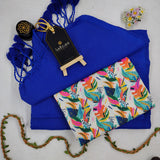 Blue Handloom Cotton Saree With Designer Blouse