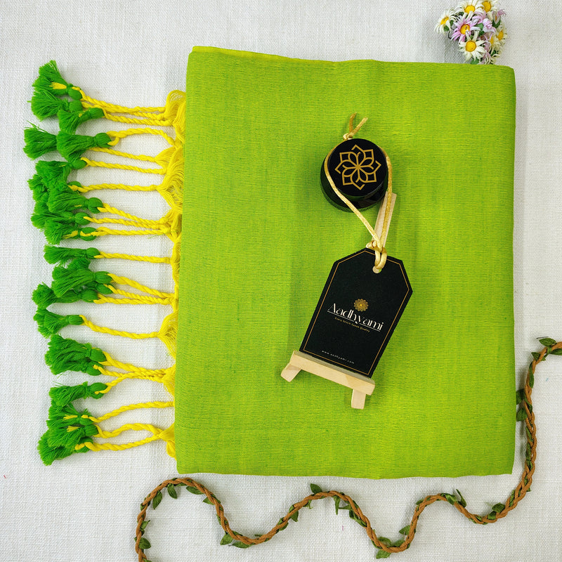 Perrot Handloom Cotton Saree With Designer Blouse