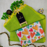 Perrot Handloom Cotton Saree With Designer Blouse