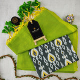 Perrot Handloom Cotton Saree With Designer Blouse