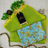 Perrot Handloom Cotton Saree With Designer Blouse