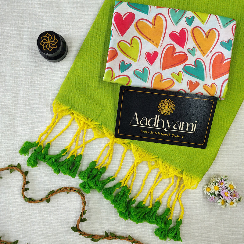 Perrot Handloom Cotton Saree With Designer Blouse