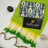 Perrot Handloom Cotton Saree With Designer Blouse