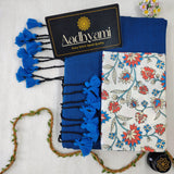 Firozi Handloom Cotton Saree With Designer Blouse