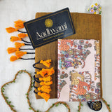 Golden Handloom Cotton Saree With Designer Blouse