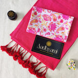 Gajri Handloom Cotton Saree With Designer Blouse